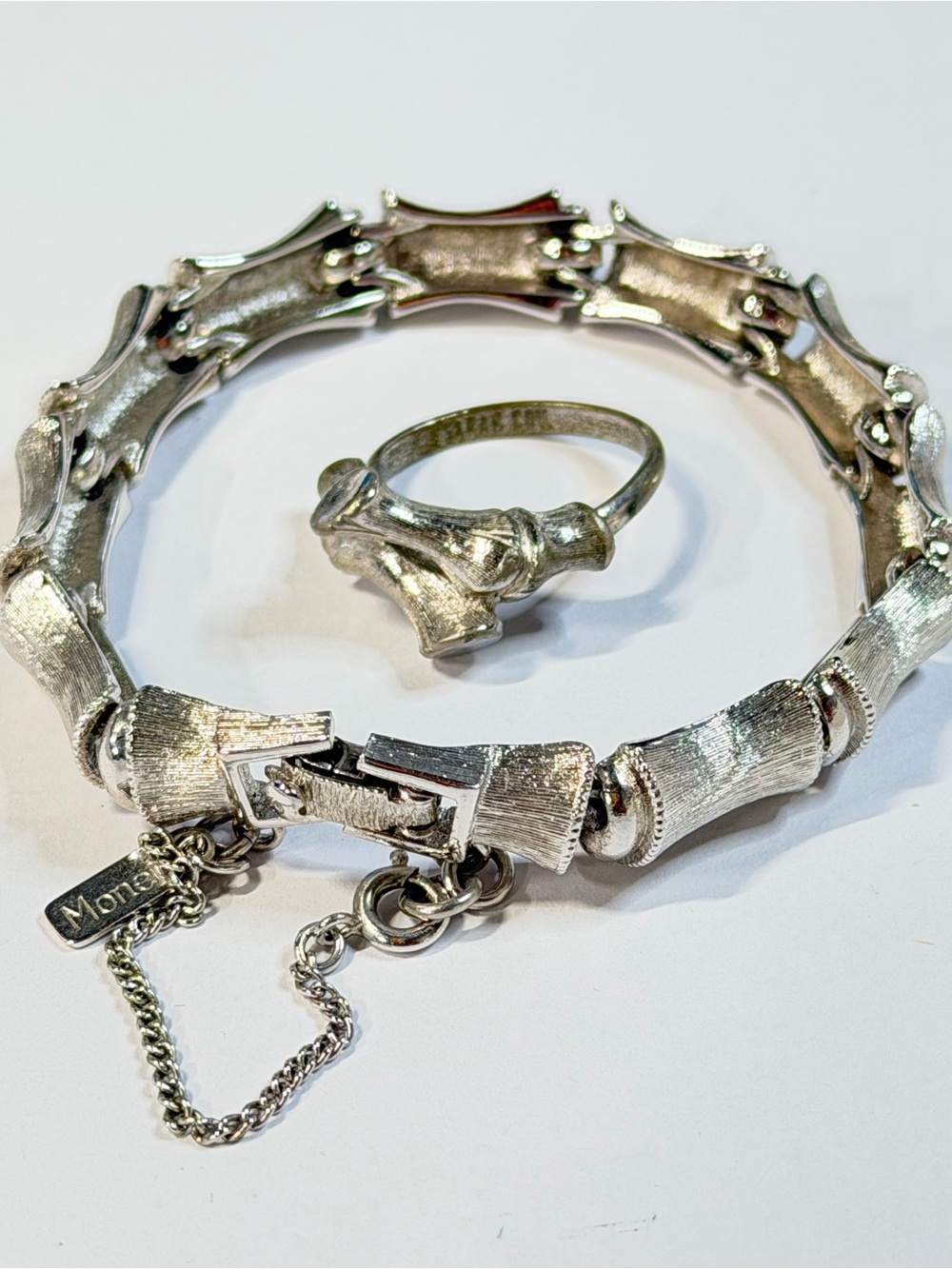 2 pc VINTAGE MONET BRACELET, SARAH COV RING